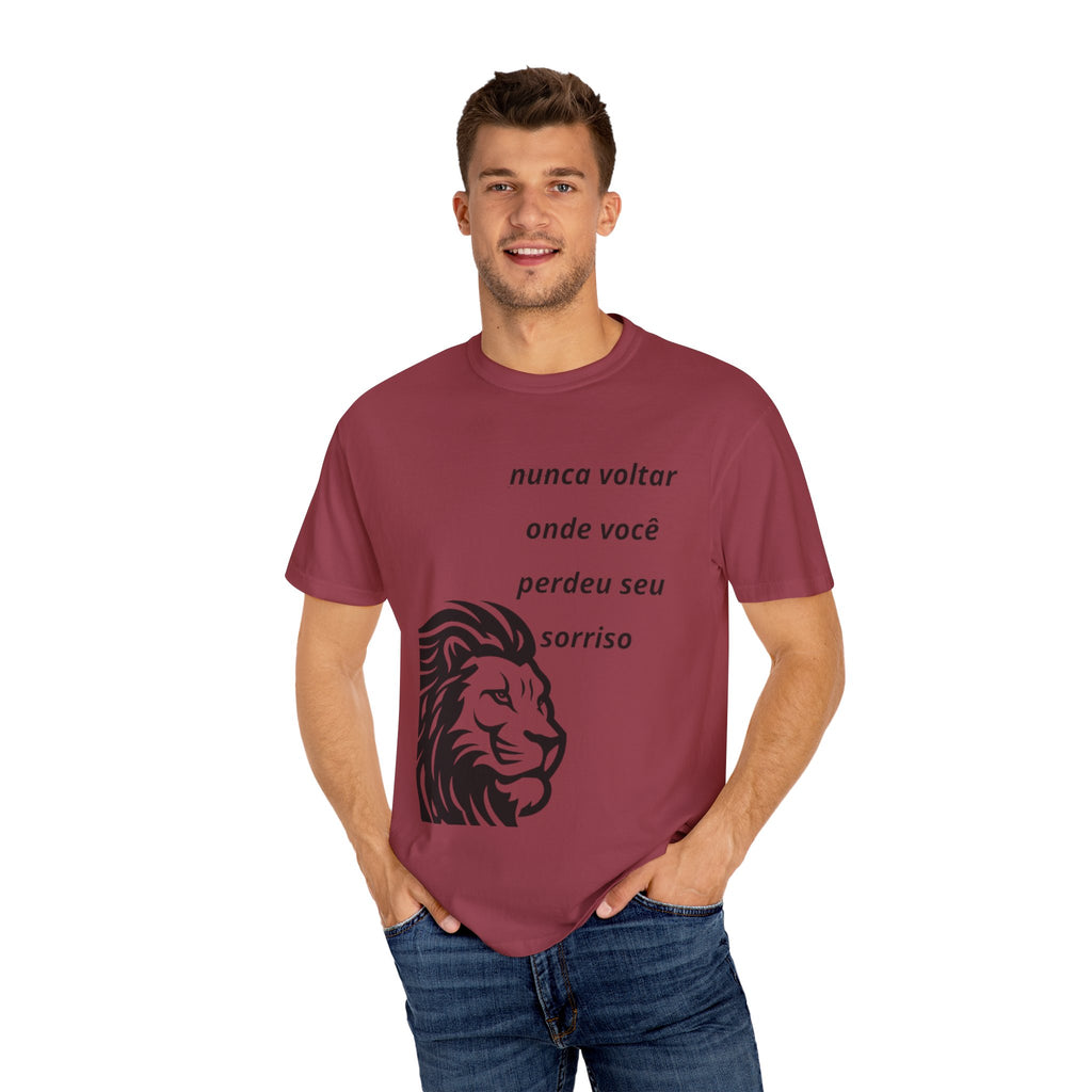 Camiseta Frase Inspiradora – “Nunca voltar onde você perdeu seu sorriso”
