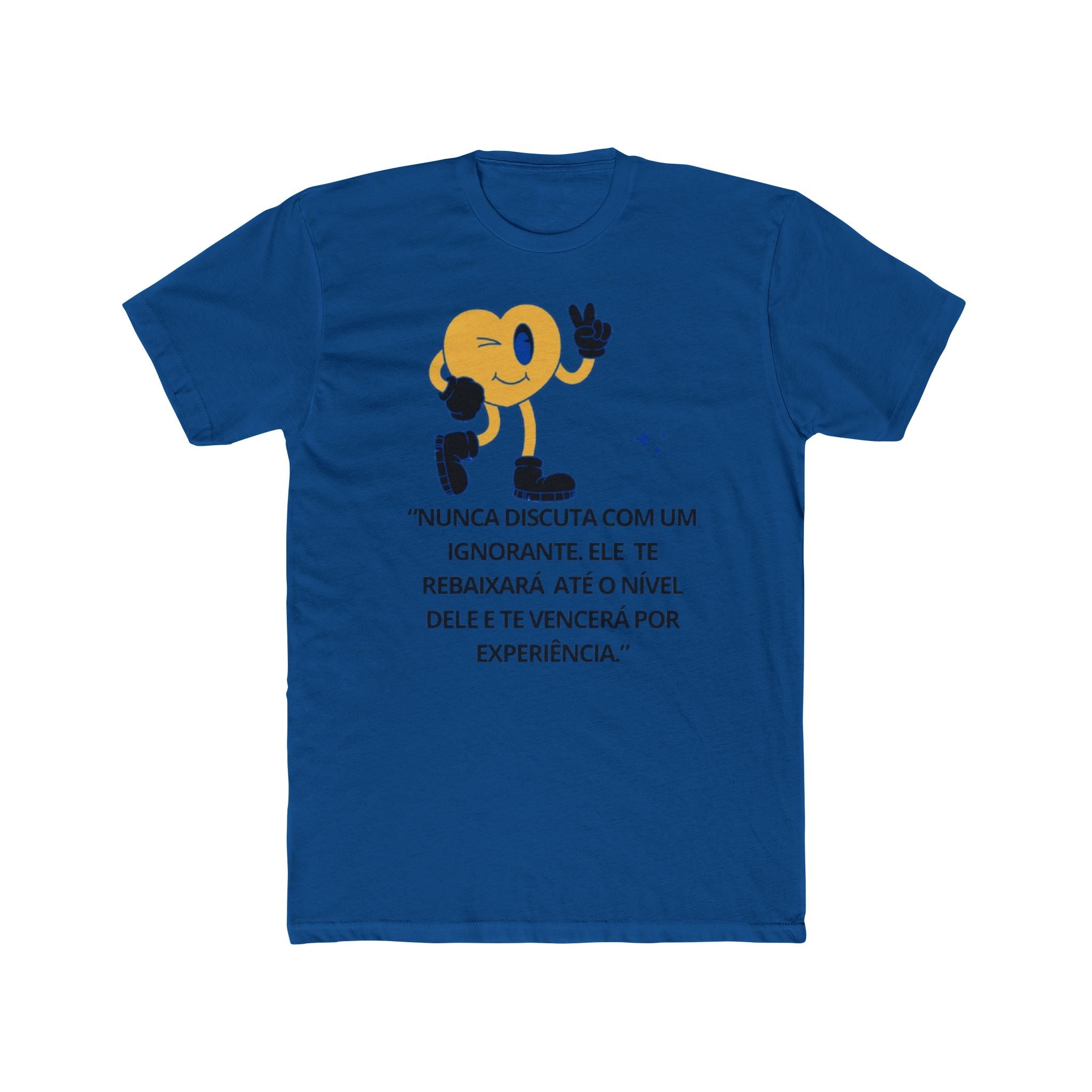 A camiseta "Nunca discutir com um ignorante"